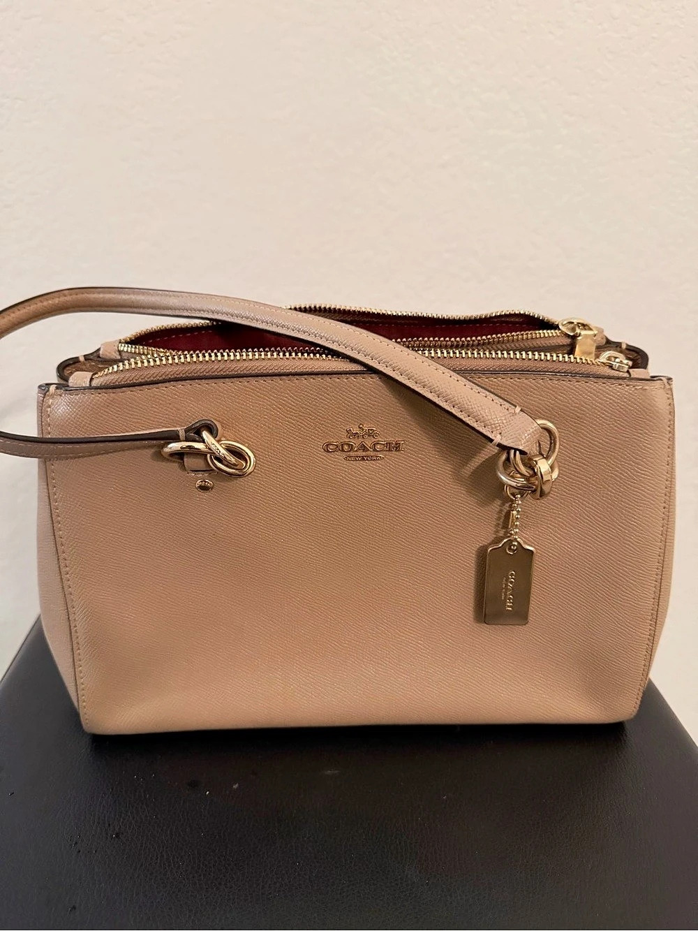 Coach Double Zip Shoulder Bag in Brown